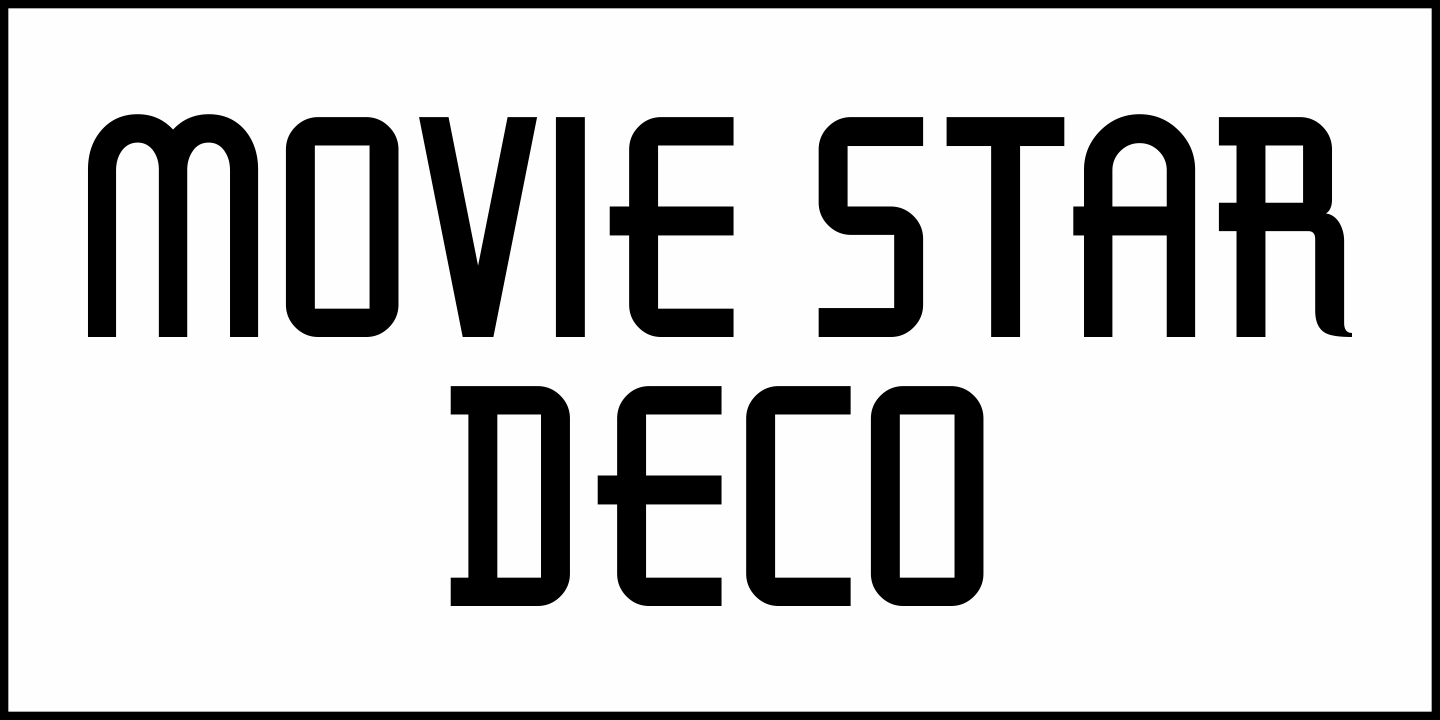 Movie Star Deco Font Poster #2