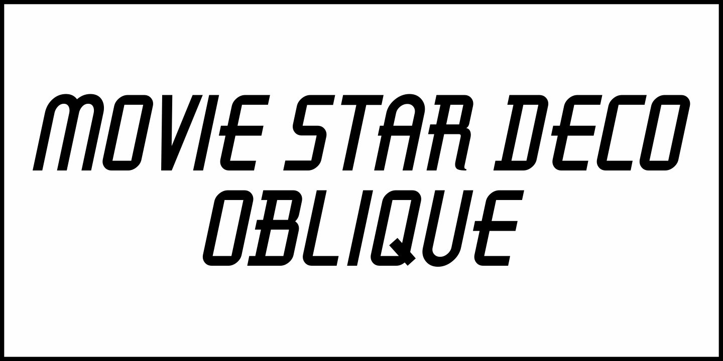 Movie Star Deco Font Poster #4