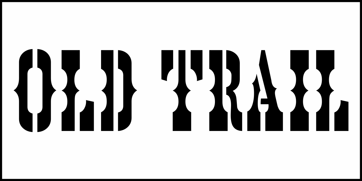 Old Trail Font Poster #2