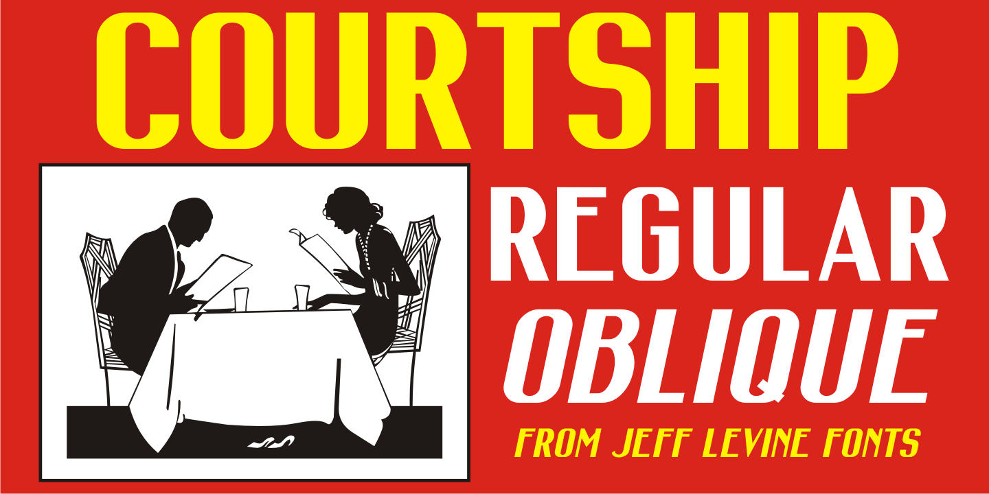 Courtship Font Poster #1
