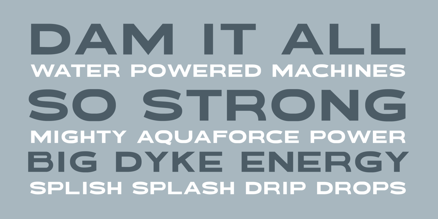 Hydropower Extraextended Font Poster #1