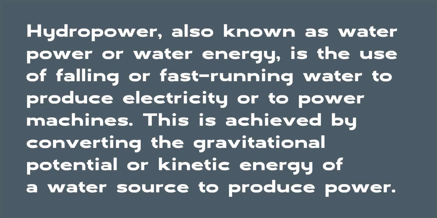 Hydropower Extraextended Font Poster #1