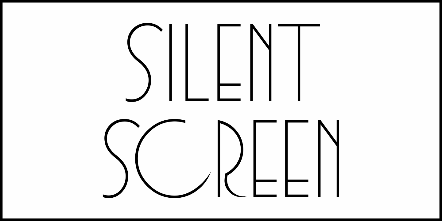 Silent Screen Font Poster #1