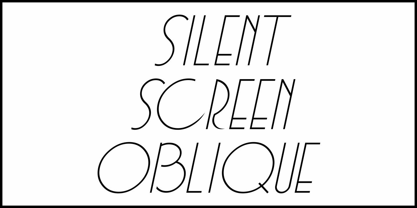 Silent Screen Font Poster #1