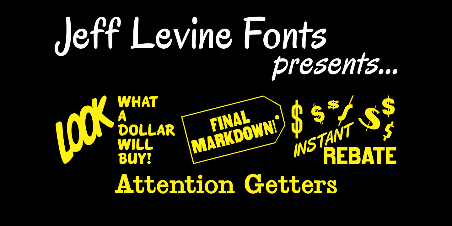 Attention Getters Font Family Poster