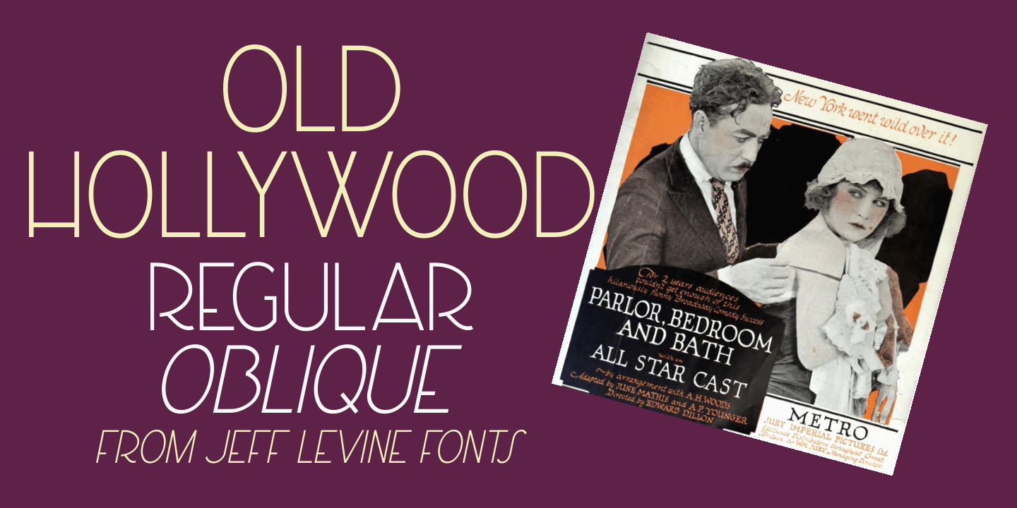 Old Hollywood Font Poster