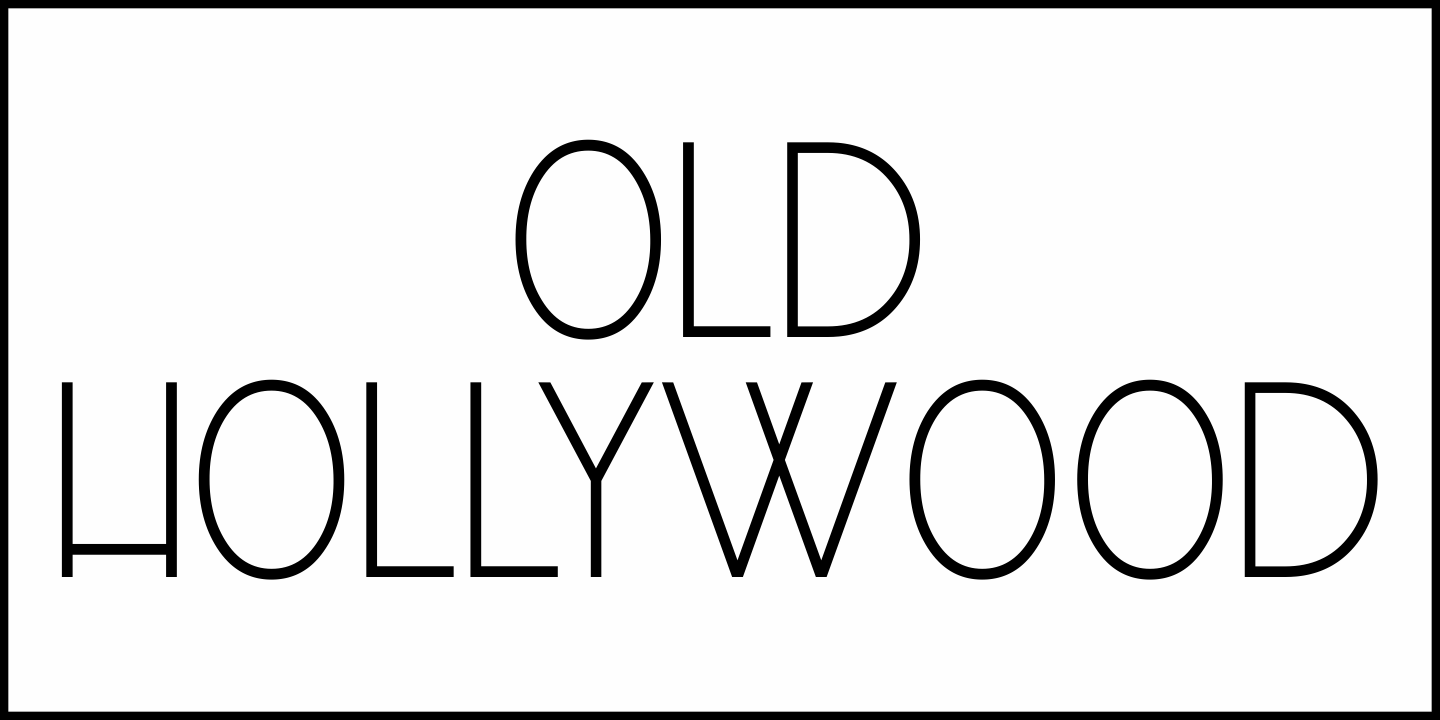 Old Hollywood Font Poster #2