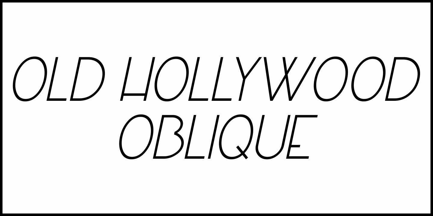 Old Hollywood Font Poster #4