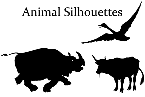 Animal Silhouettes Font Poster #1