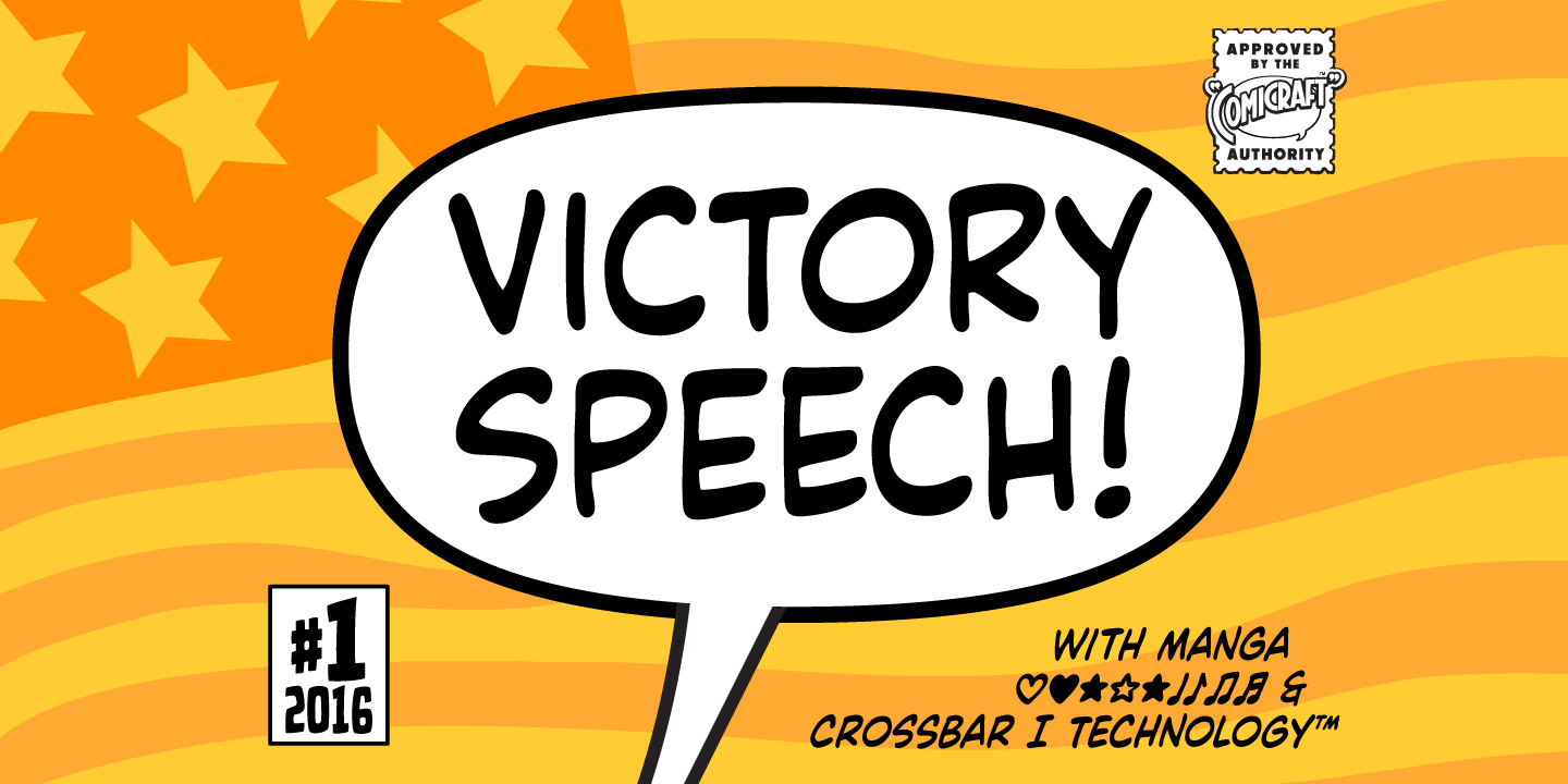 Victory Speech Font Poster #1