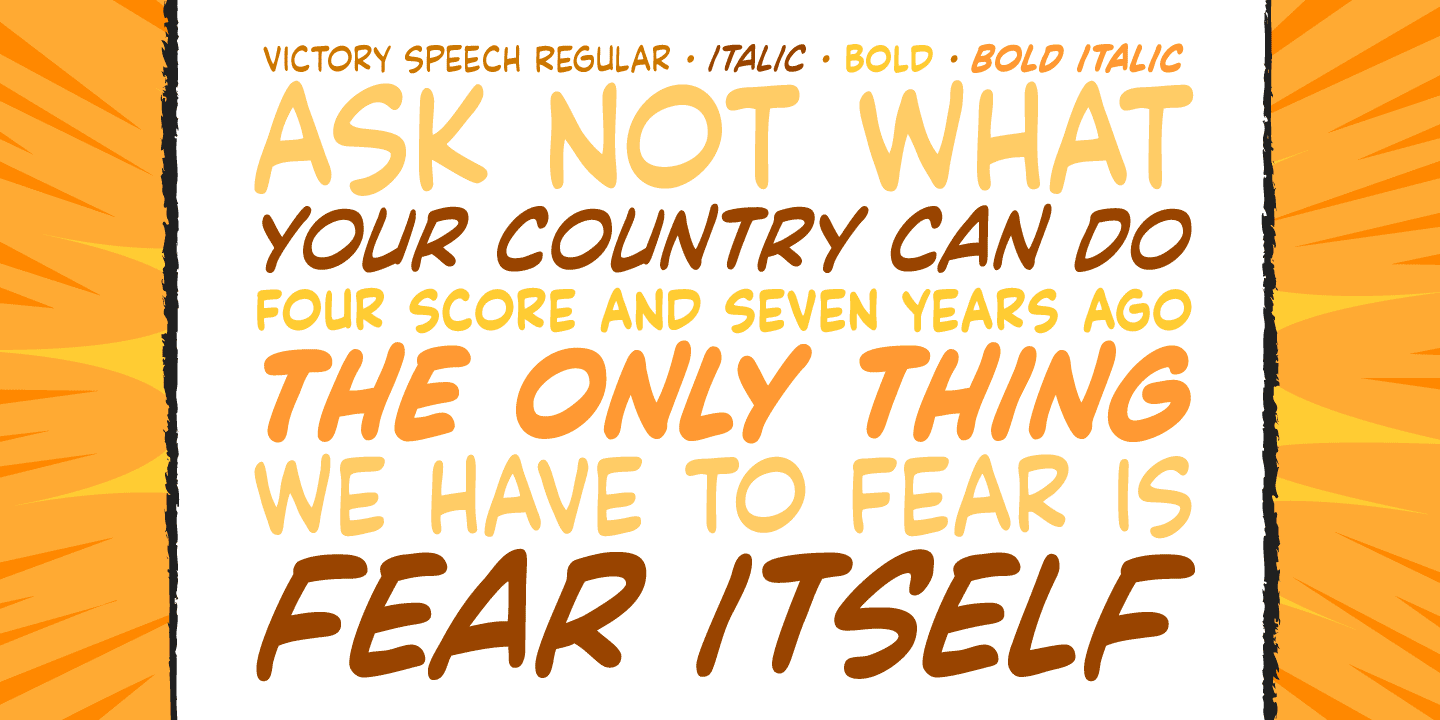 Victory Speech Font Poster #1