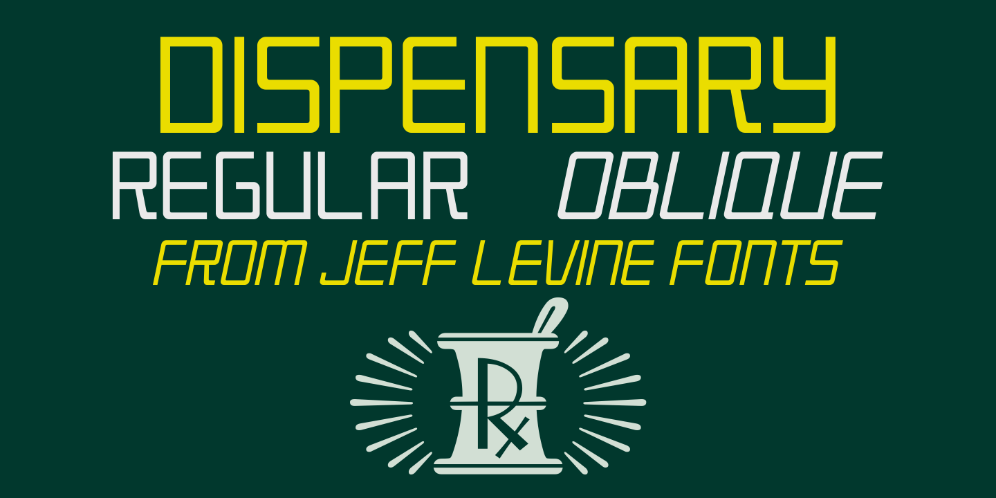 Dispensary Font Poster #1