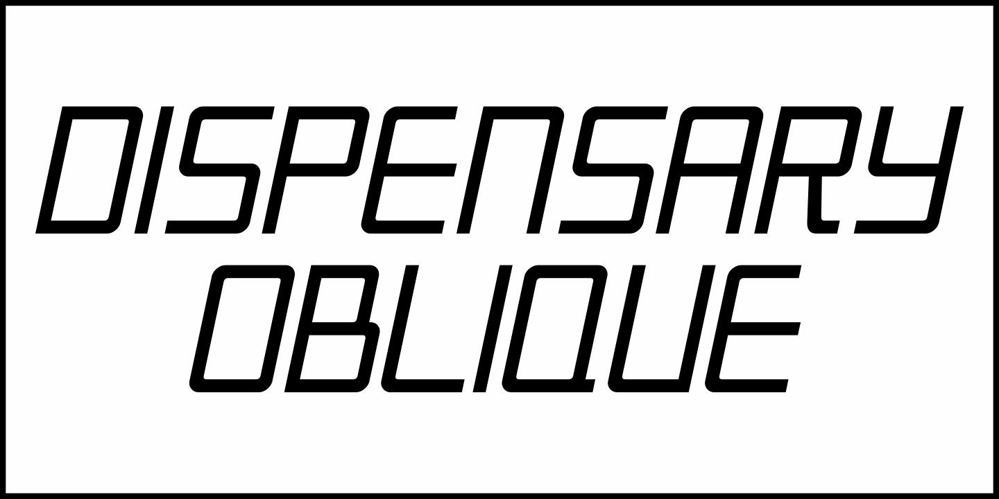 Dispensary Font Poster #1