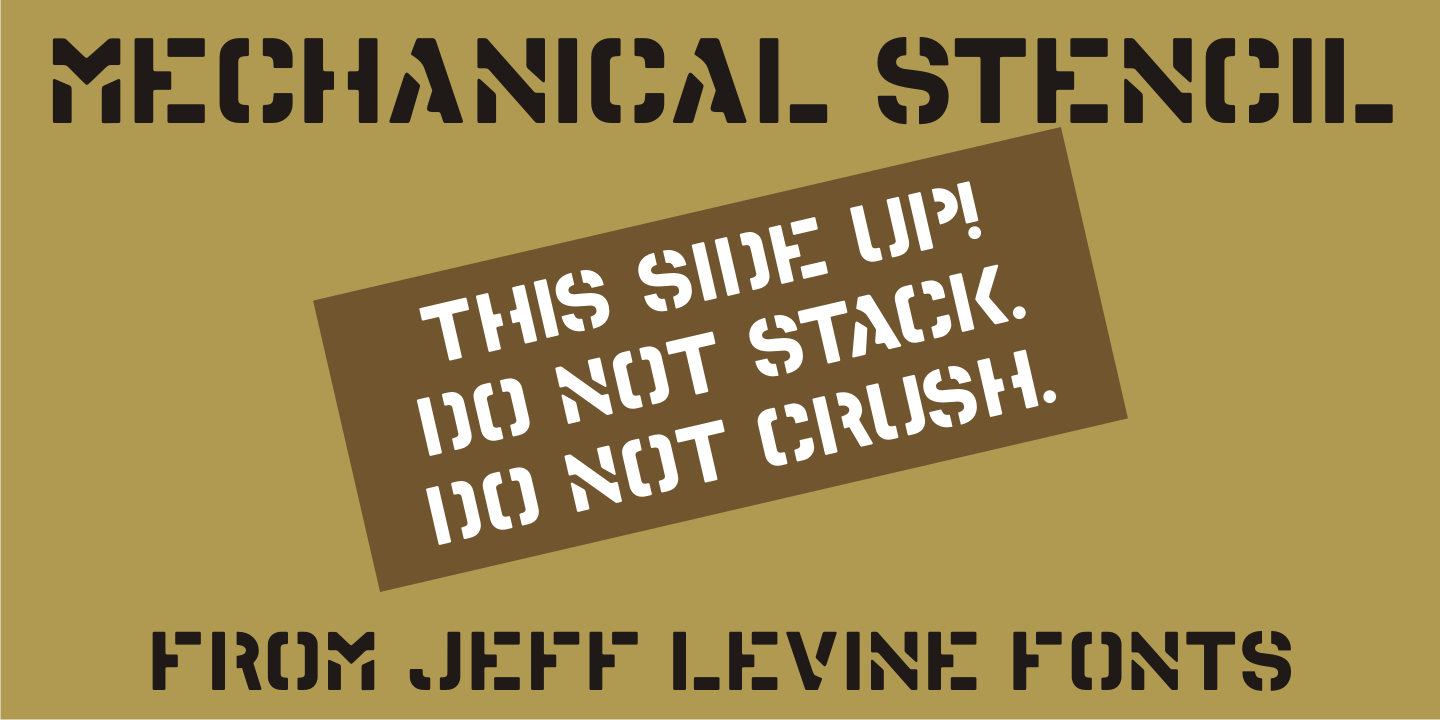 Mechanical Stencil Font Poster #1