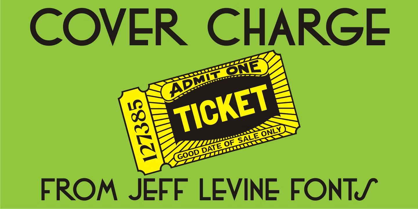 Cover Charge Font Poster #1