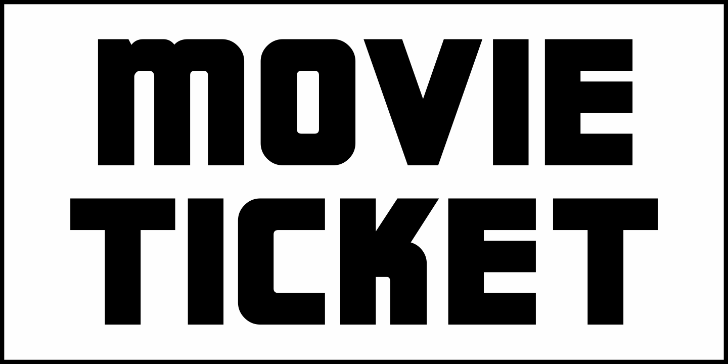 Movie Ticket Font Poster #1