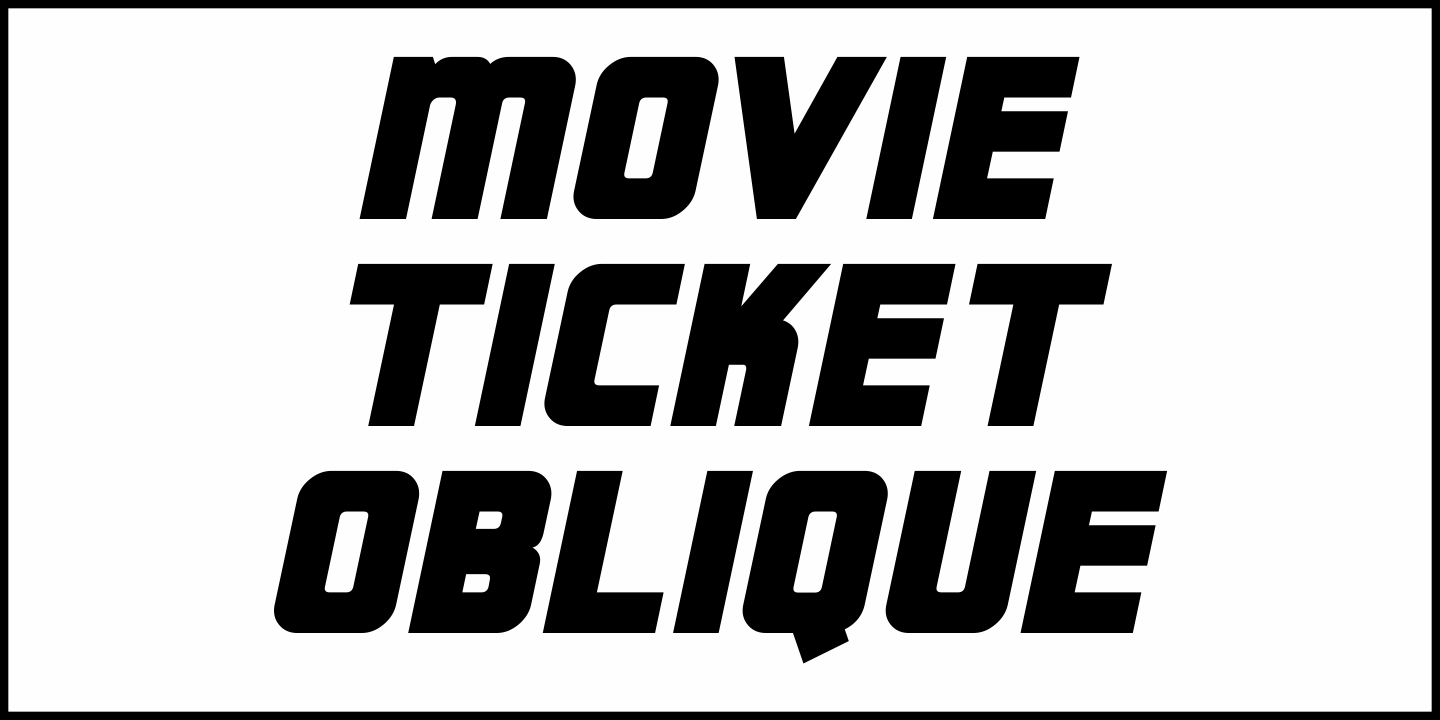 Movie Ticket Font Poster #1