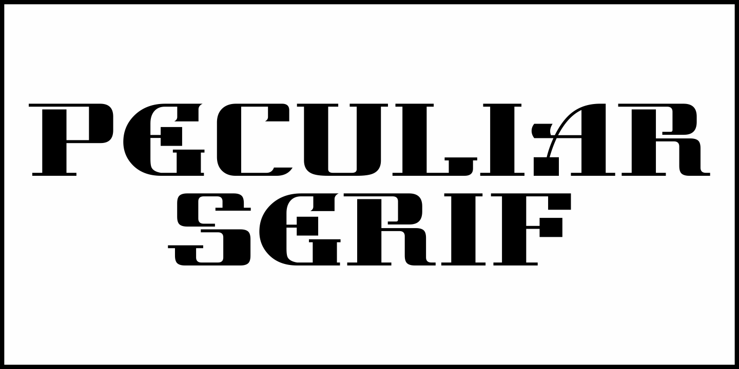 Peculiar Serif Font Poster #2