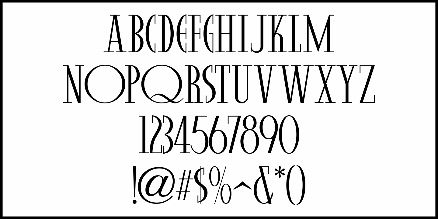 Bill of Fare Font Poster #3