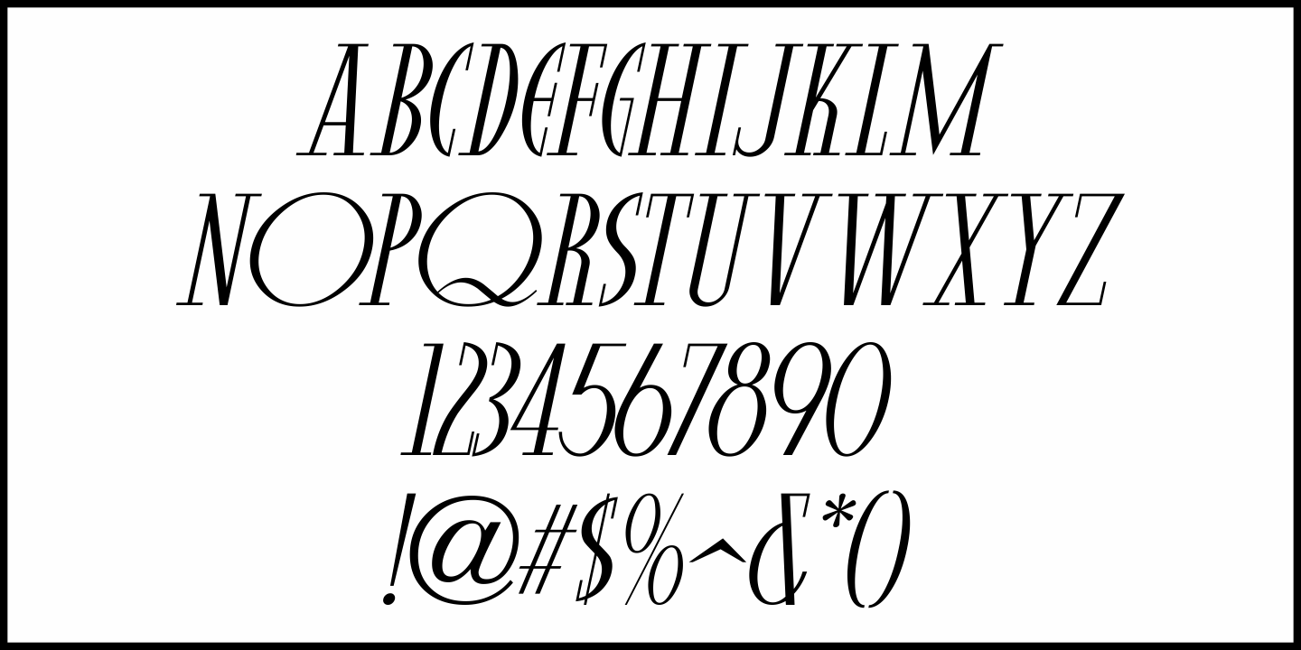 Bill of Fare Font Poster #5
