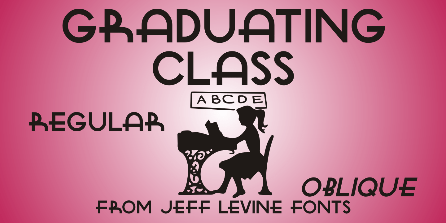 Graduating Class Font Family Poster