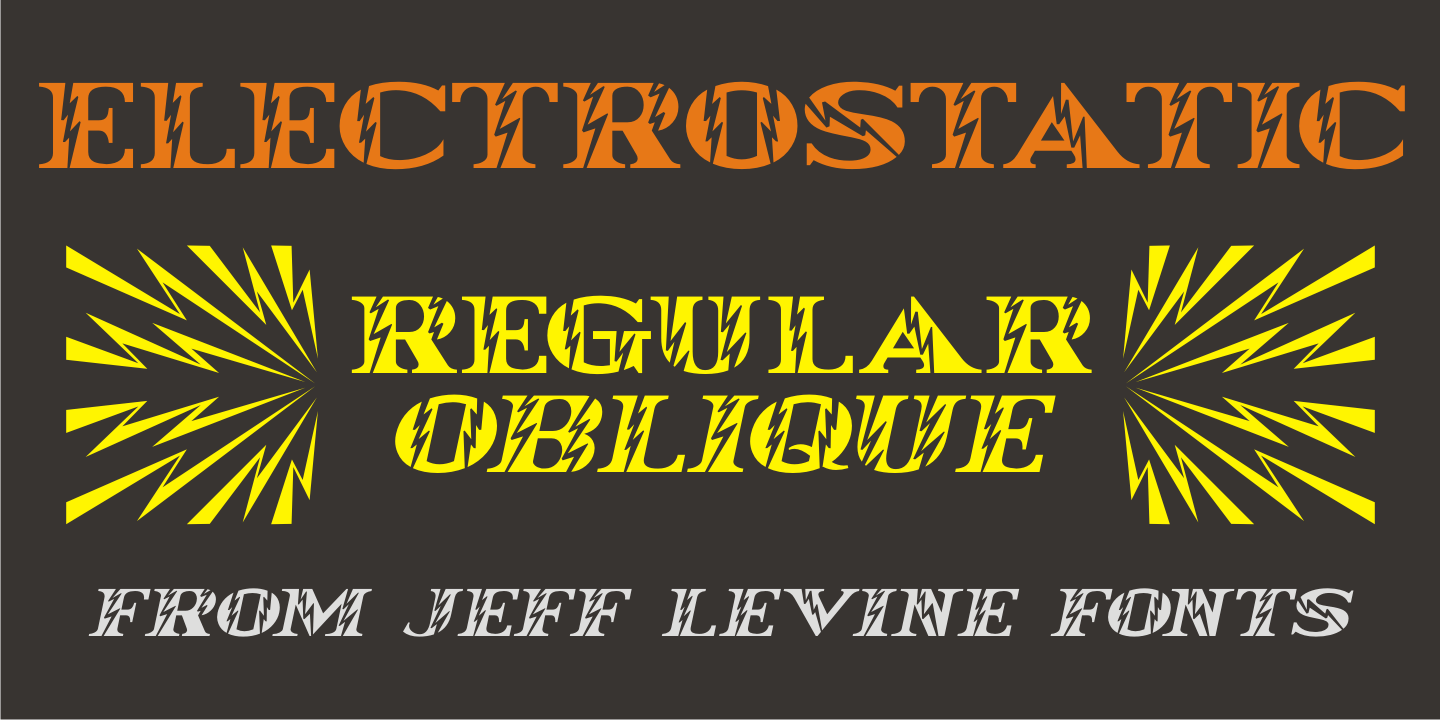 Electrostatic Font Poster #1