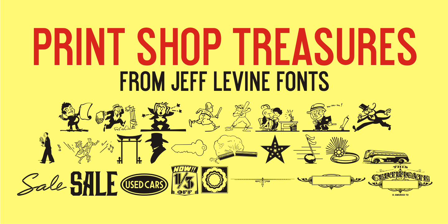 Print Shop Treasures Font Family Poster