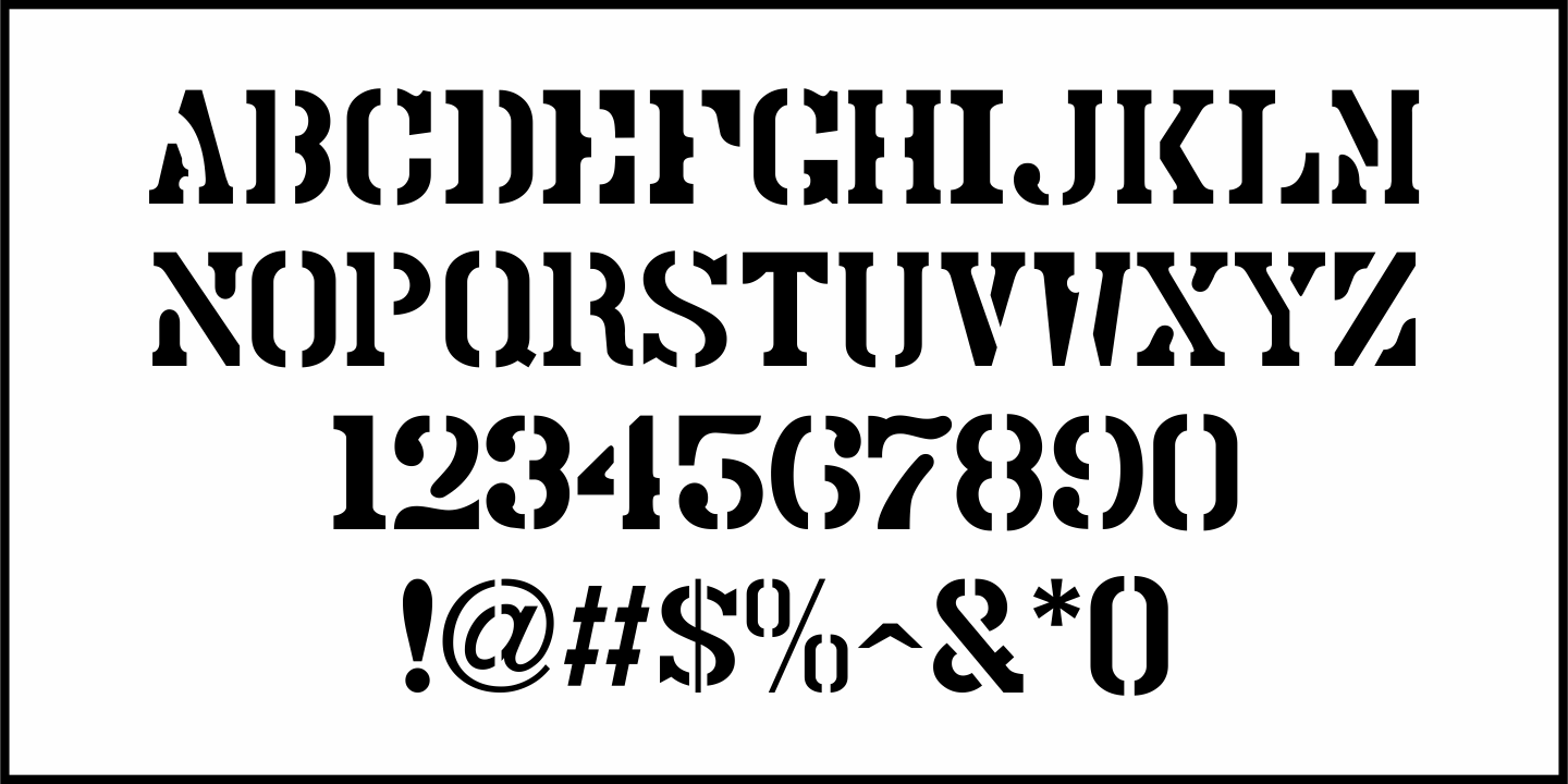 Font For Containers Container Stencil Font Family by Jeff Levine Fonts | Font Bros
