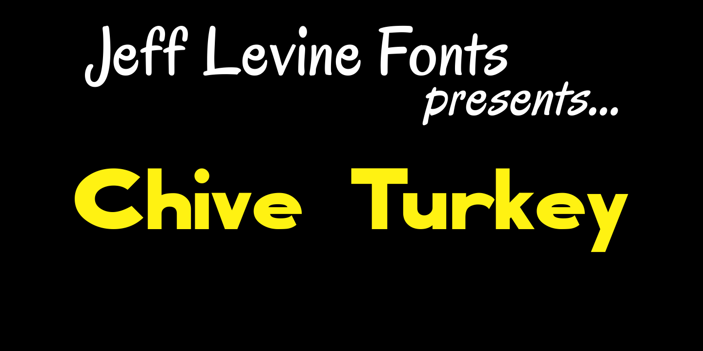 Chive Turkey Font Poster #1
