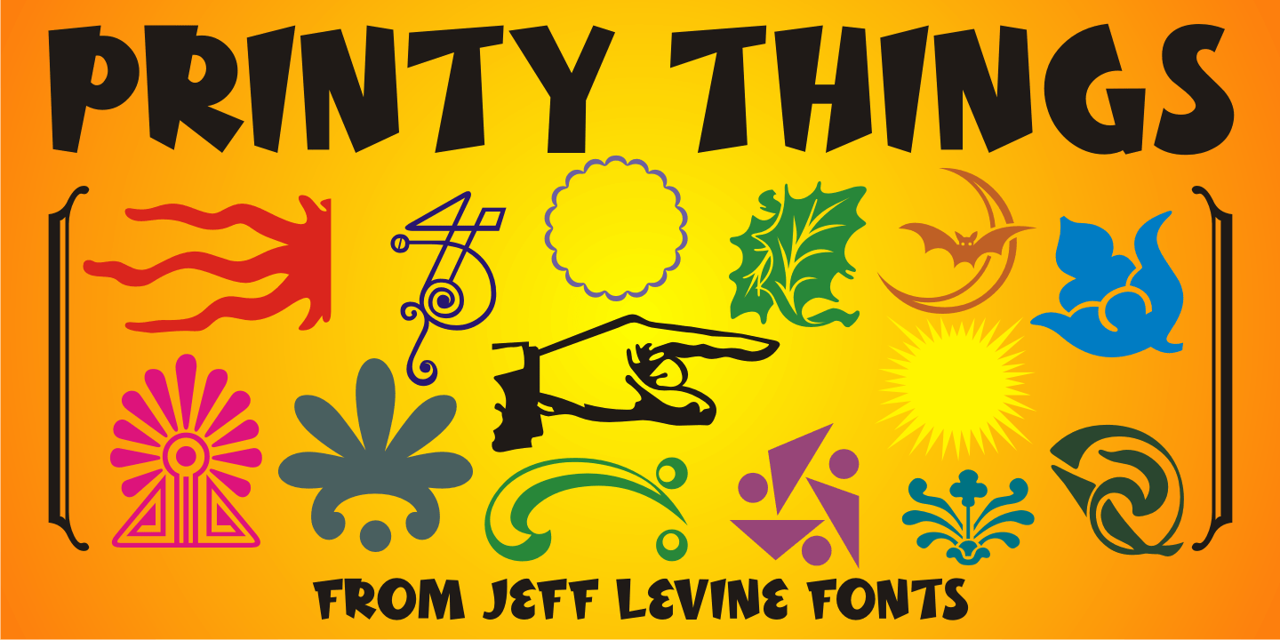 Printy Things Font Poster #1