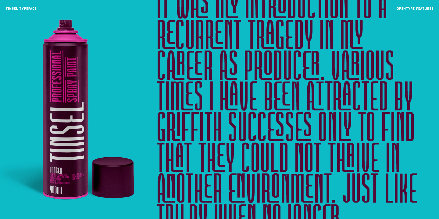 Tinsel Font Poster #11