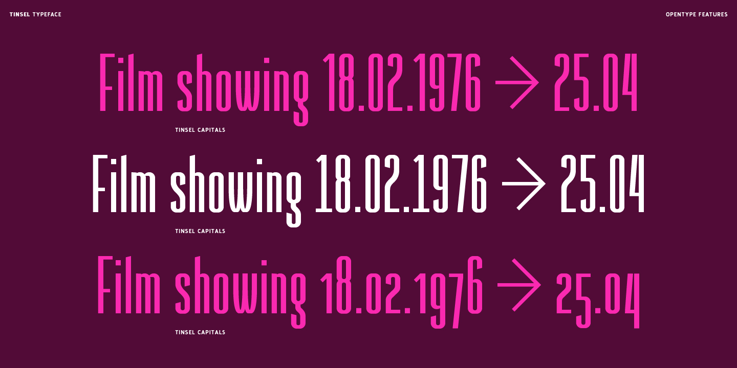 Tinsel Font Poster #12