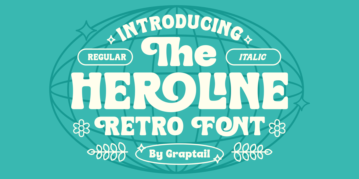 Heroline Font Poster