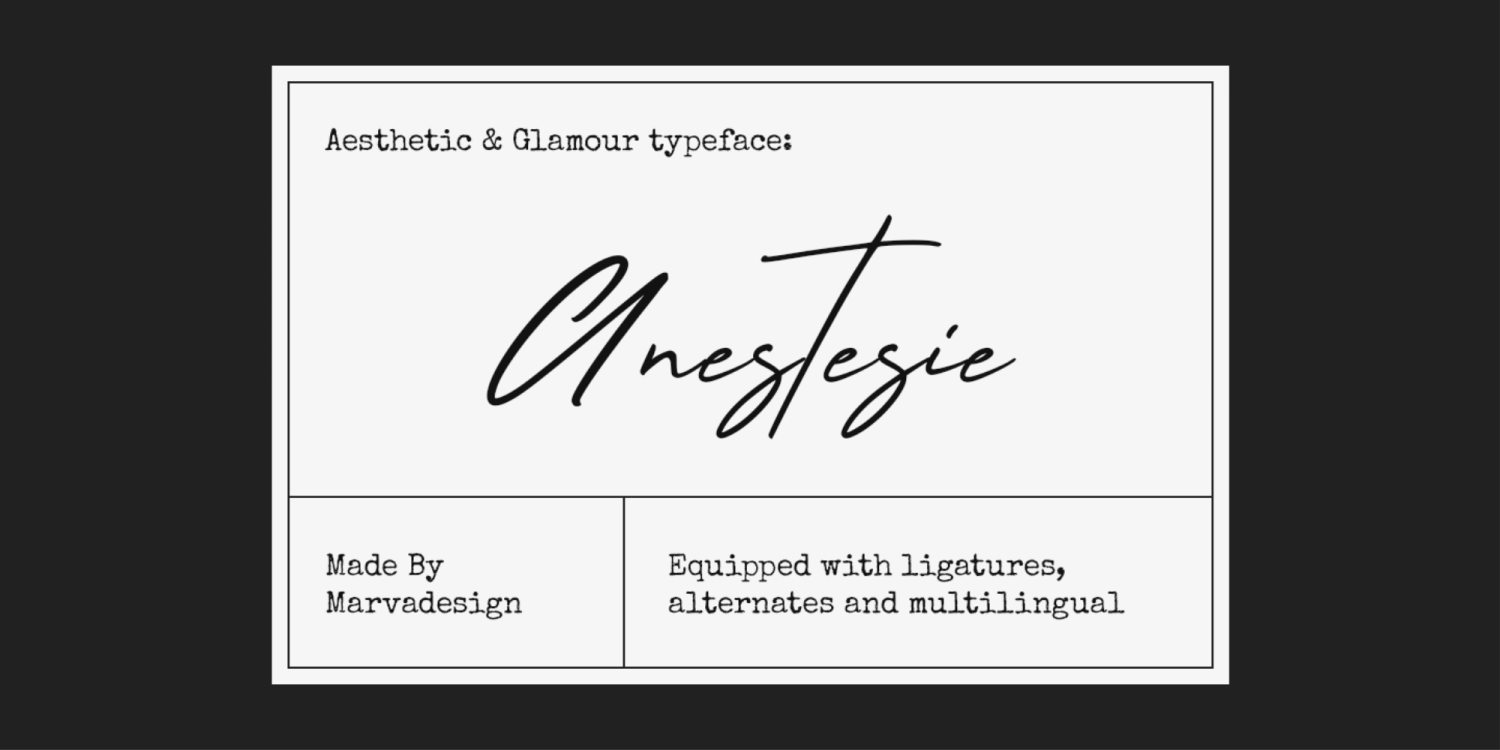 Anestesie Font Poster #1