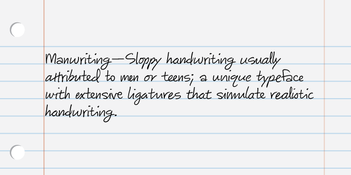 Manwriting Font Poster #1