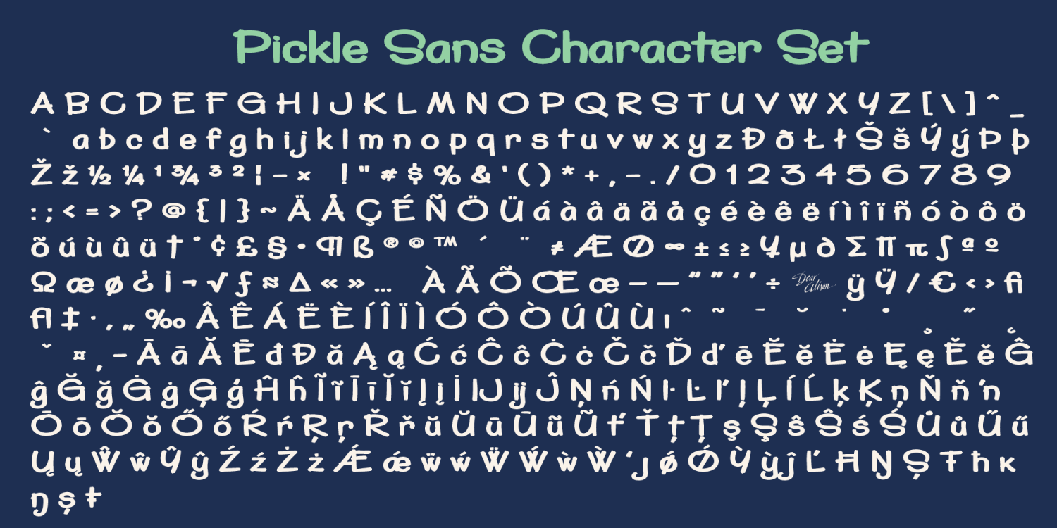 Pickle Sans Font Poster #1