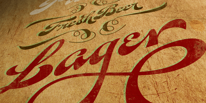 Fan Script Font Poster #1