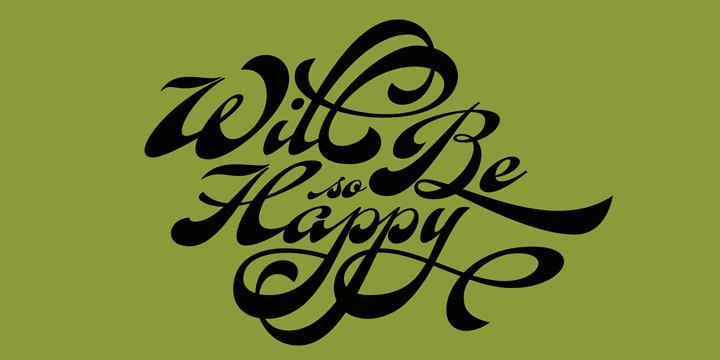 Fan Script Font Poster #1