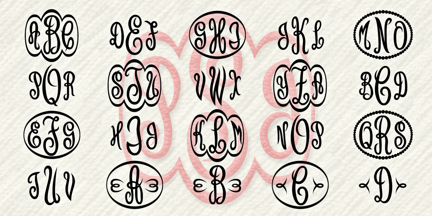 Empress Monograms Font Family Poster