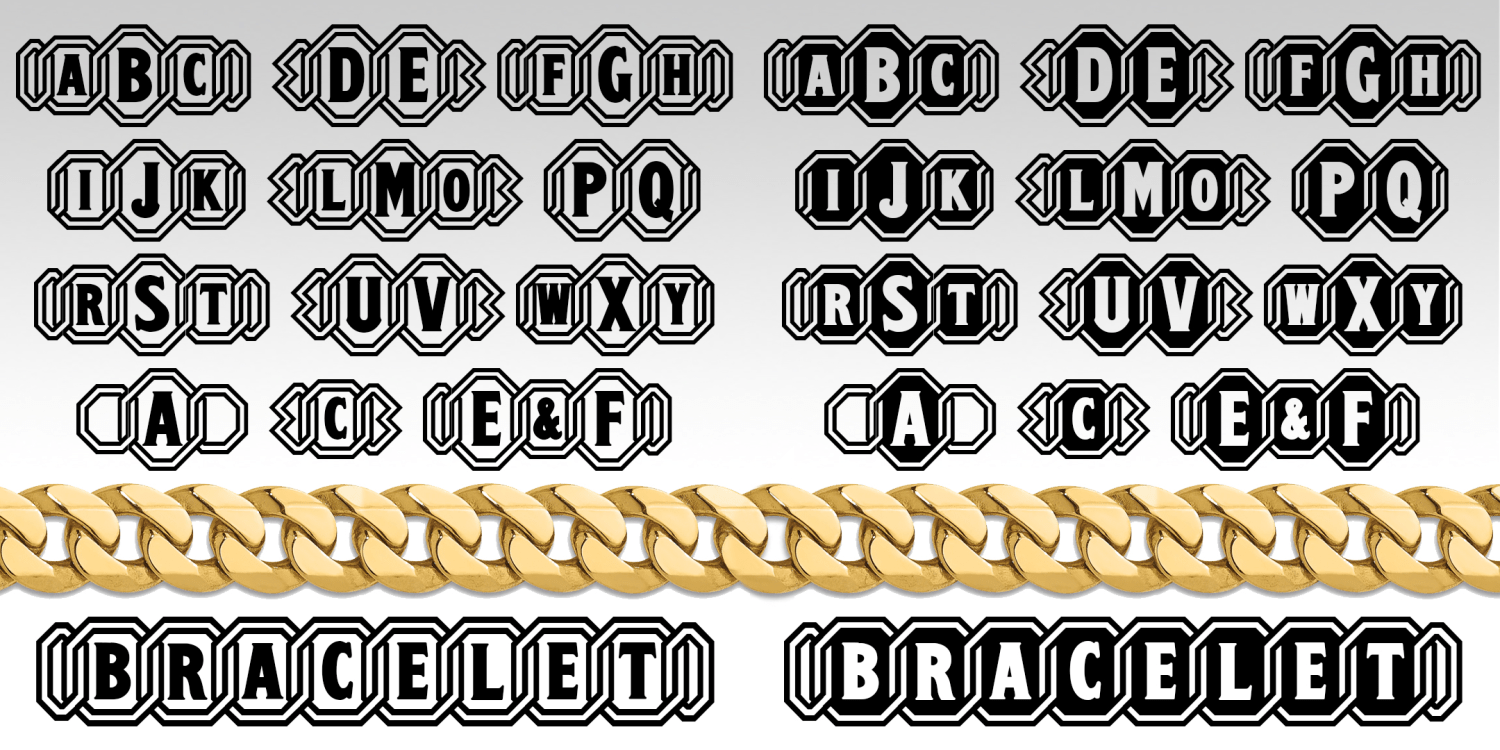 Bracelet Monograms Font Poster #2