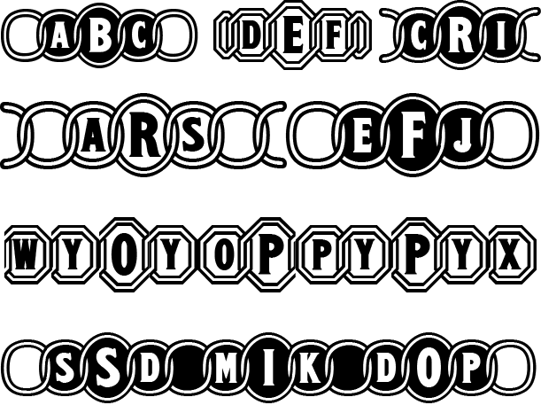 Bracelet Monograms Font Poster #3