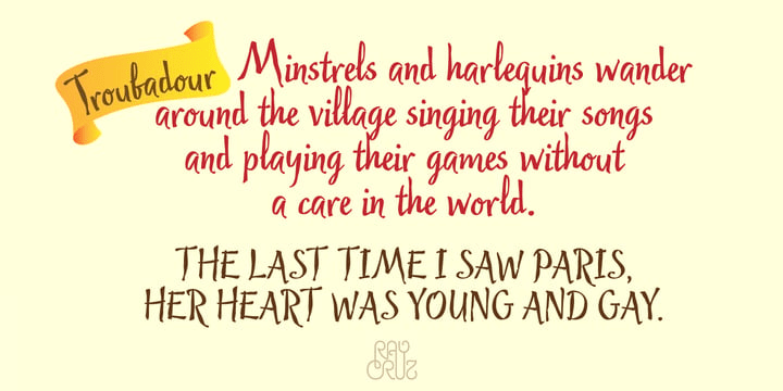 Troubadour Font Poster #1