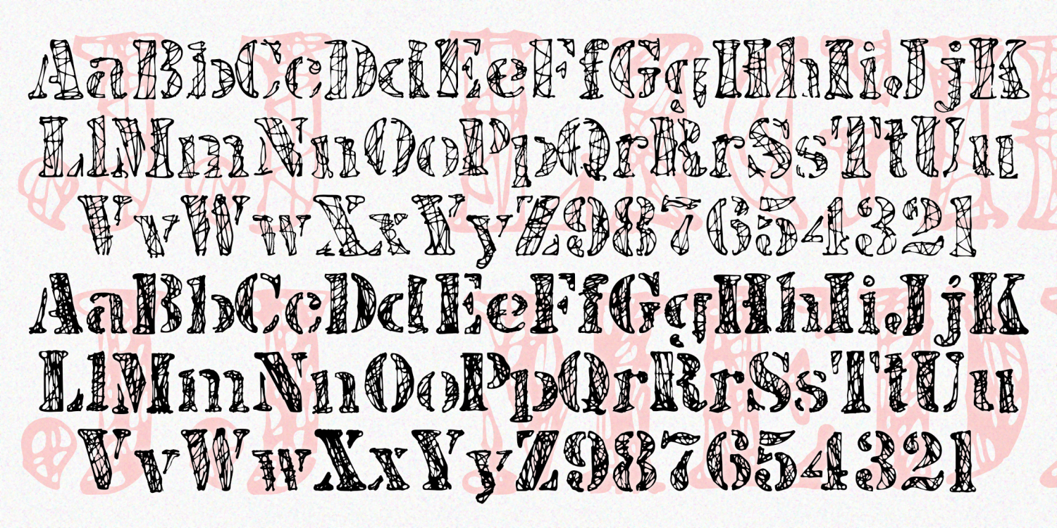 JJ Stencil Font Family Poster