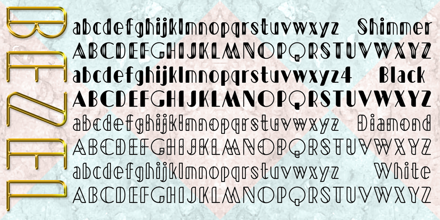 Bezel Diamond Font Poster #1