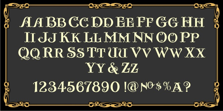 Casino Fancy Font Poster #1