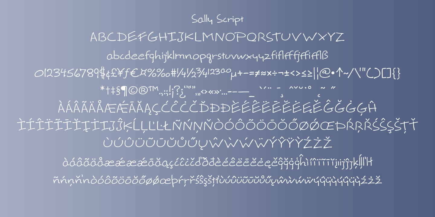 Sally Script Font Poster #1