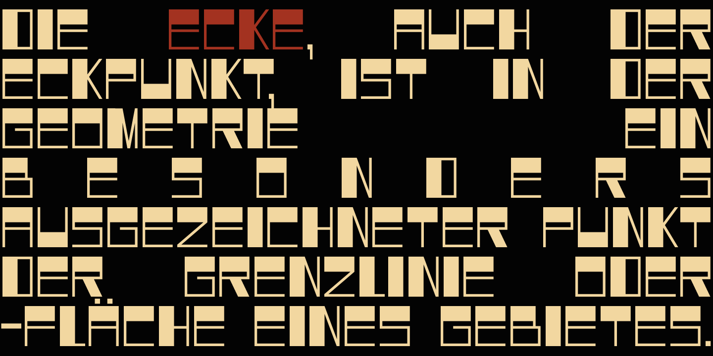 Dortmunder Ecke Font Poster #2
