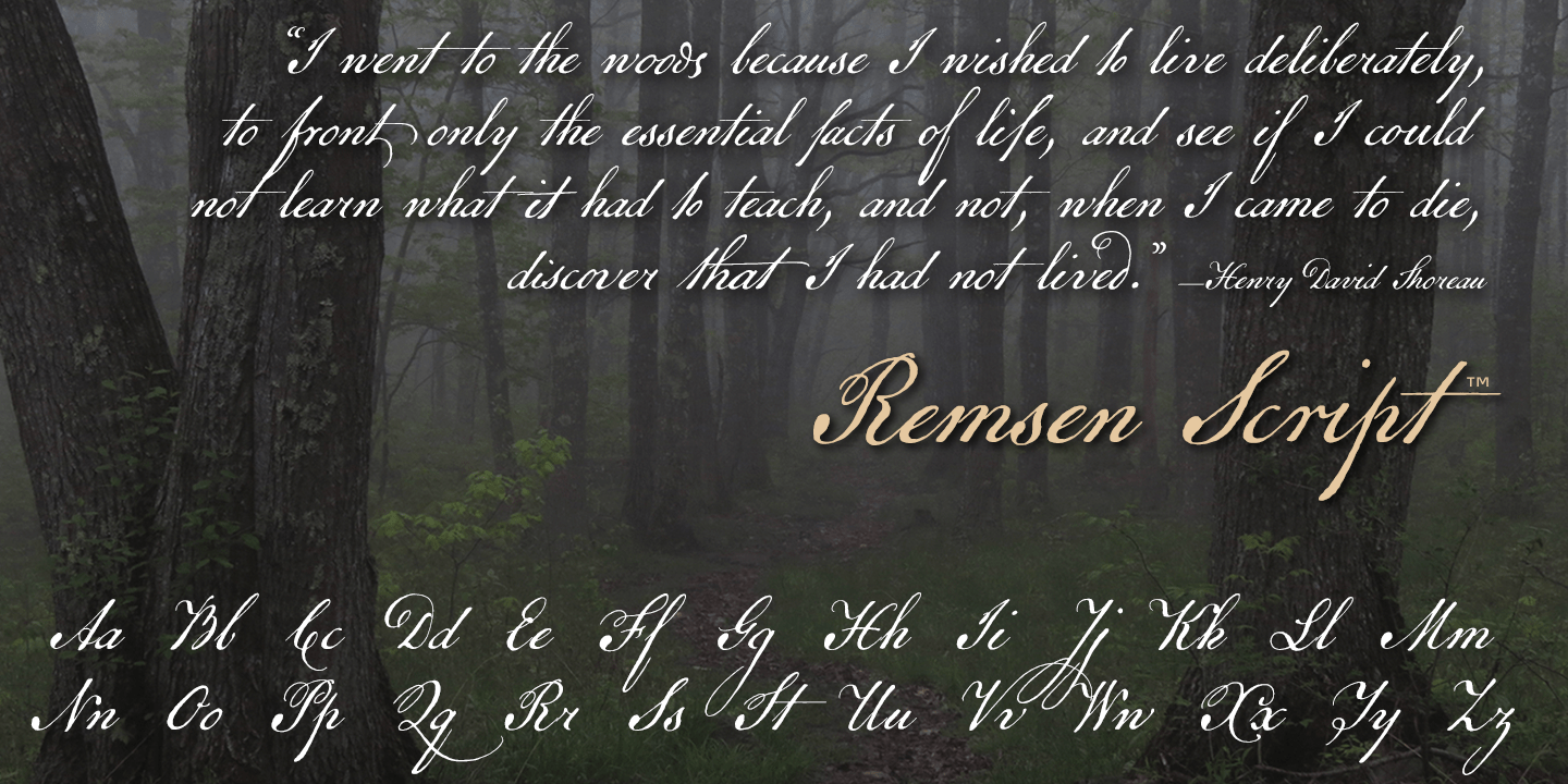 Remsen Script Font Poster #1