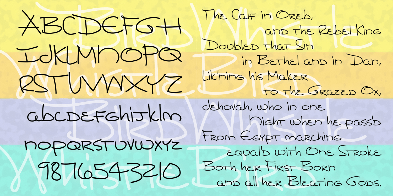 Birdwhistle Font Family Poster