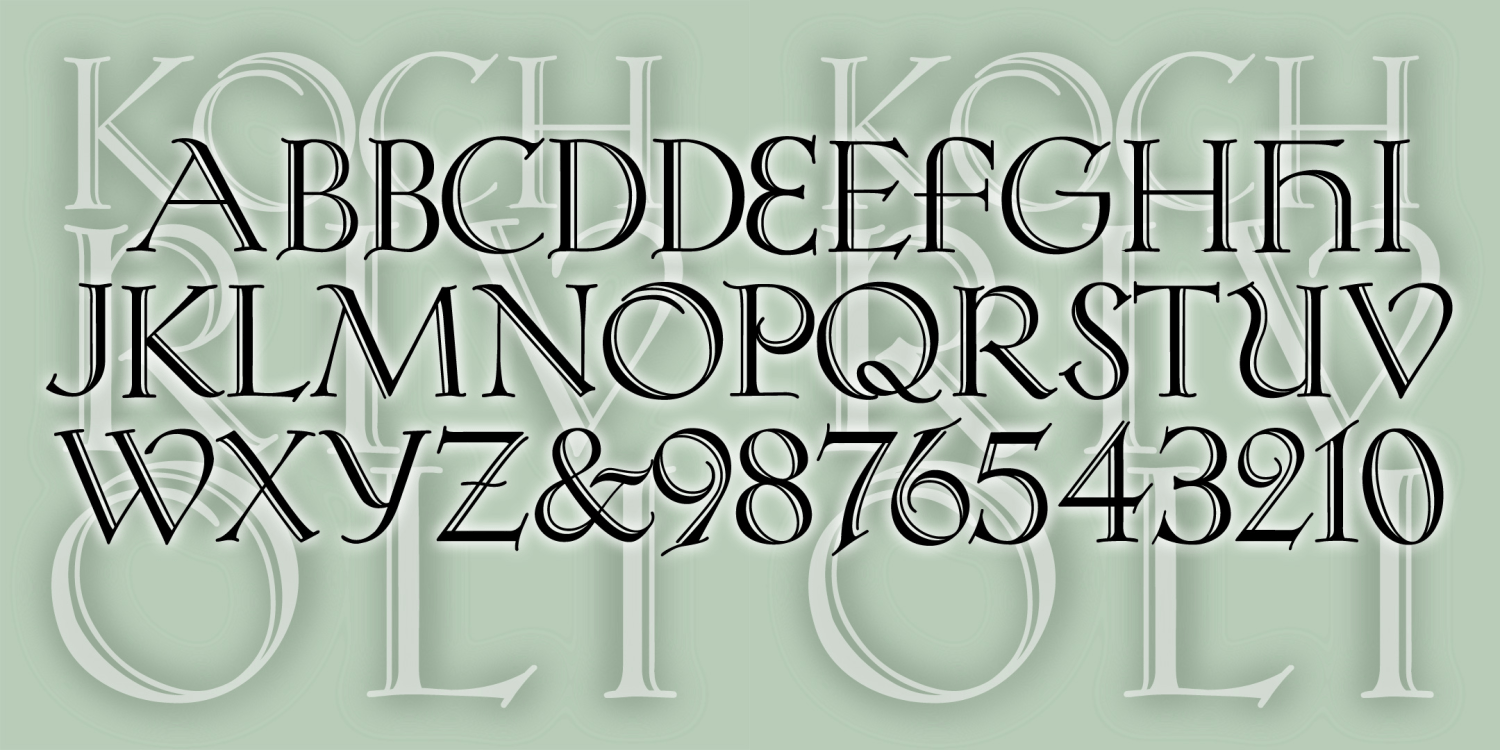 Koch Rivoli Font Family Poster